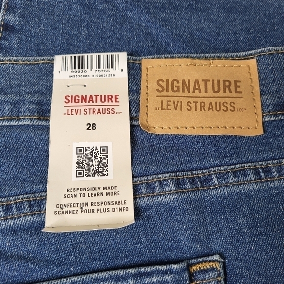 Levi’s Cropped Heritage Plus Size Blue Jeans. Straight Loose Fit. 28W - Picture 13 of 14